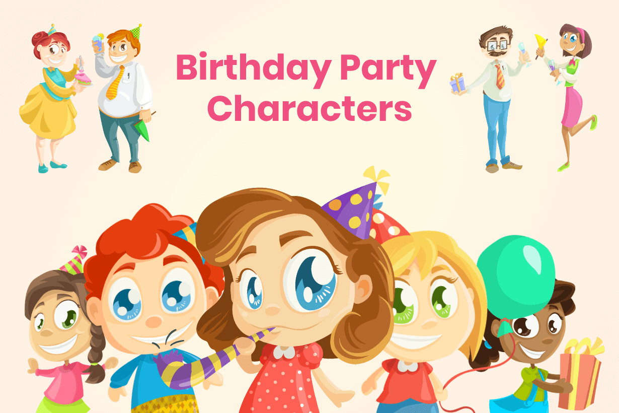 Birthday Party Characters Set